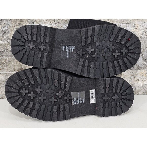 NWT Torrid Flatform Slide Sandals Chunky Lug Stretch Black Minimalist Size 8.5WW - Picture 4 of 12